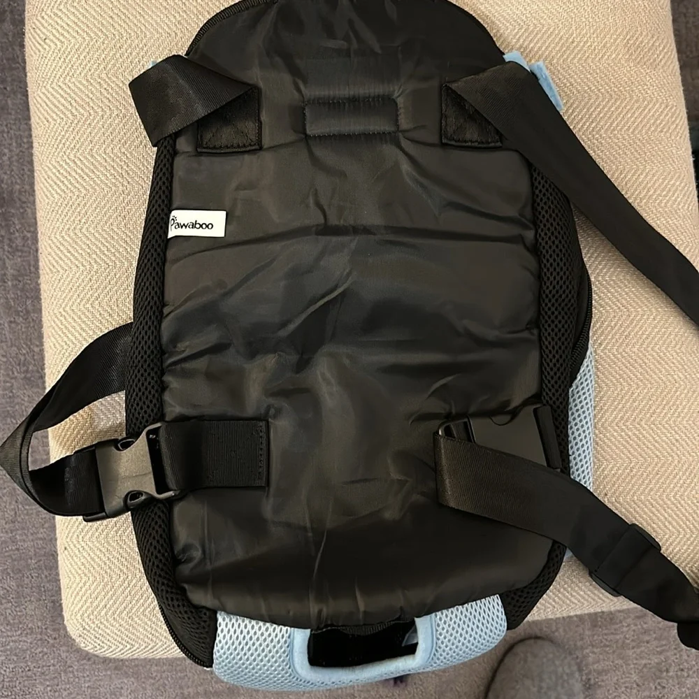 Pawaboo Pet Carrier Backpack - Black and Blue
